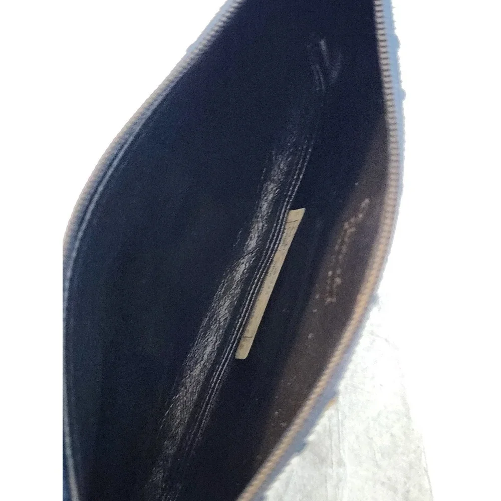 Givenchy vintage leather clutch bag Purse Makeup Cosmetic COA Authentic Blue